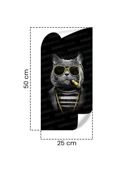 Naklejka na słupek samochodowy Kot Gangster | TurboWrapz.com