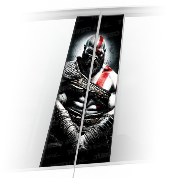 Naklejka na słupek samochodowy Bóg wojny | TurboWrapz.com