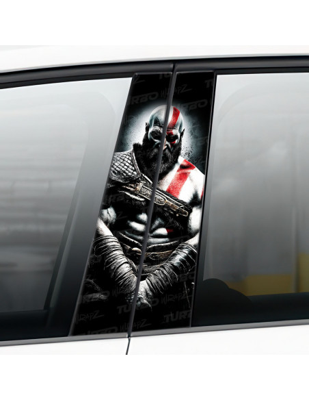 Naklejka na słupek samochodowy Bóg wojny | TurboWrapz.com