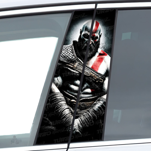 Naklejka na słupek samochodowy Bóg wojny | TurboWrapz.com