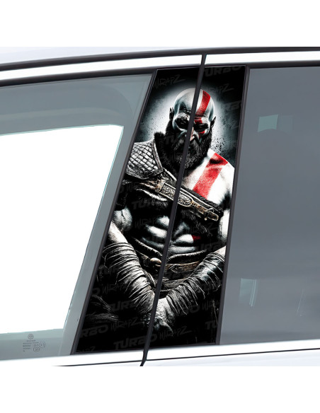 Naklejka na słupek samochodowy Bóg wojny | TurboWrapz.com