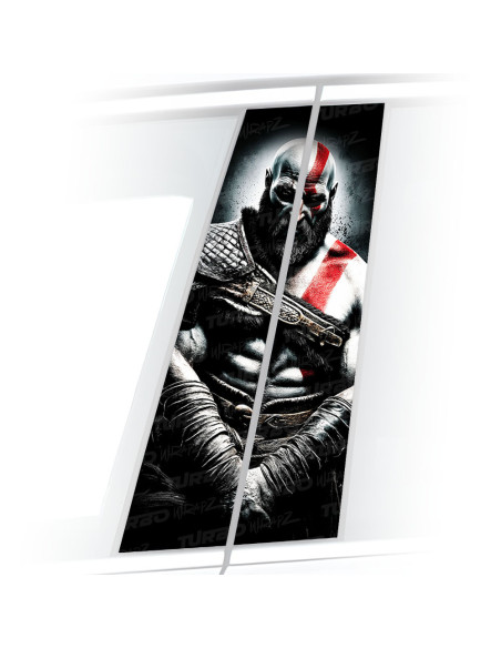 Naklejka na słupek samochodowy Bóg wojny | TurboWrapz.com