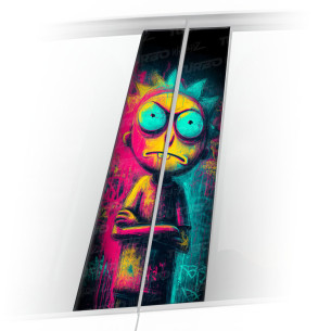 Naklejka na słupek samochodowy Psychodeliczny Morty | TurboWrapz.com