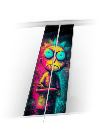 Sticker for car pillar Psychodeliczny Morty | TurboWrapz.com