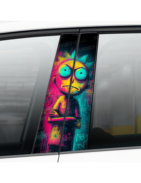 Sticker for car pillar Psychodeliczny Morty | TurboWrapz.com