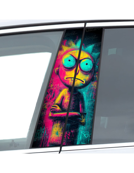 Sticker for car pillar Psychodeliczny Morty | TurboWrapz.com