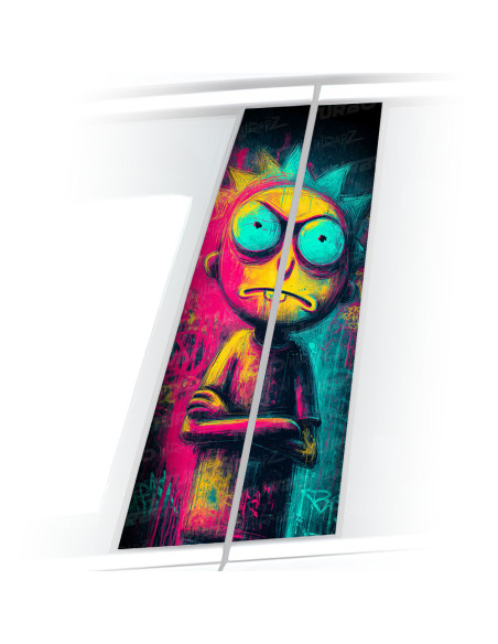 Sticker for car pillar Psychodeliczny Morty | TurboWrapz.com