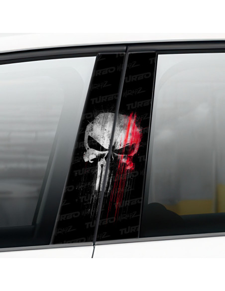 Sticker for car pillar Czaszka Punisher 2 | TurboWrapz.com