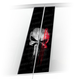 Naklejka na słupek samochodowy Czaszka Punisher 2 | TurboWrapz.com