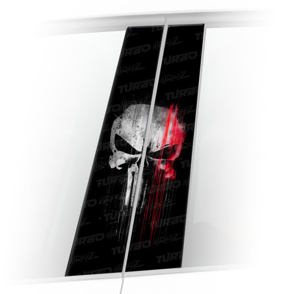 Naklejka na słupek samochodowy Czaszka Punisher 2 | TurboWrapz.com