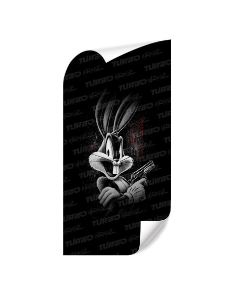 Sticker for car pillar Królik Bugs z rewolwerem | TurboWrapz.com