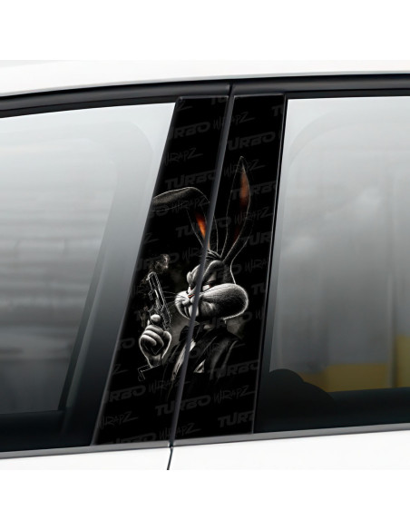 Naklejka na słupek samochodowy Królik Bugs hitman | TurboWrapz.com