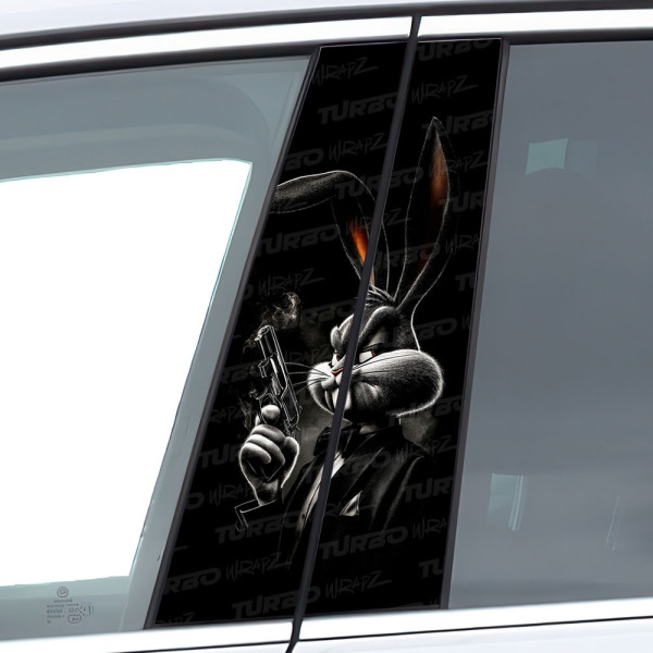 Naklejka na słupek samochodowy Królik Bugs hitman | TurboWrapz.com