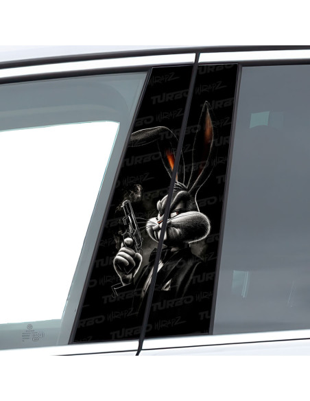 Naklejka na słupek samochodowy Królik Bugs hitman | TurboWrapz.com