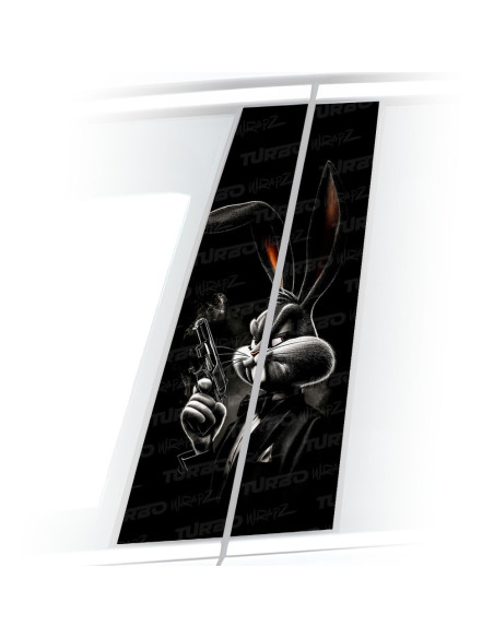 Naklejka na słupek samochodowy Królik Bugs hitman | TurboWrapz.com