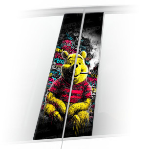 Naklejka na słupek samochodowy Kubuś Puchatek Graffiti | TurboWrapz.com