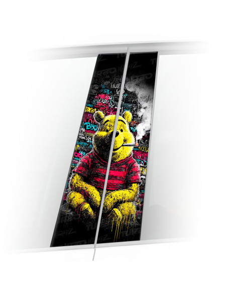 Sticker for car pillar Kubuś Puchatek Graffiti | TurboWrapz.com