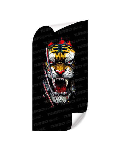 Sticker for car pillar Tygrys z pazurami | TurboWrapz.com