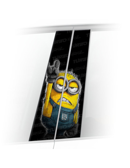 Naklejka na słupek samochodowy Hard Rock Minion | TurboWrapz.com