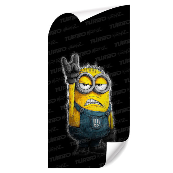 Sticker for car pillar Hard Rock Minion | TurboWrapz.com