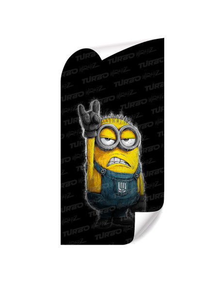 Sticker for car pillar Hard Rock Minion | TurboWrapz.com