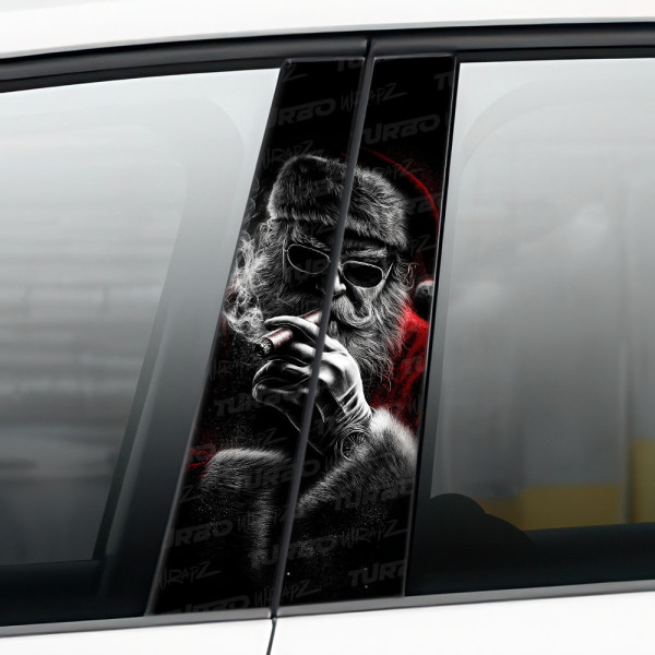Sticker for car pillar Zły Mikołaj | TurboWrapz.com