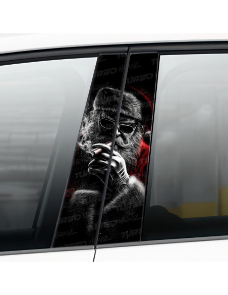 Naklejka na słupek samochodowy Zły Mikołaj | TurboWrapz.com