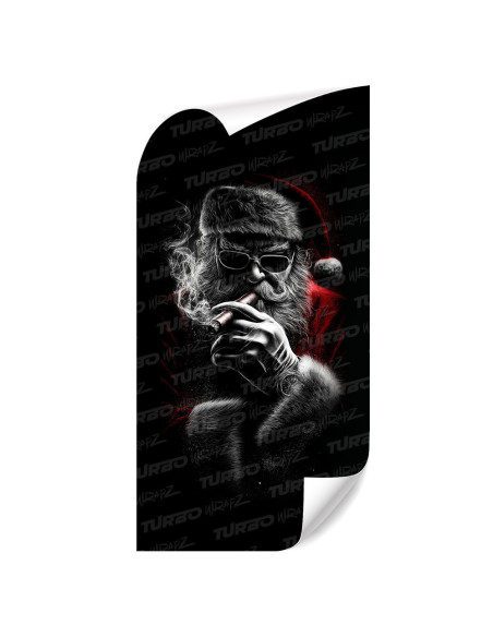 Naklejka na słupek samochodowy Zły Mikołaj | TurboWrapz.com