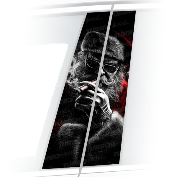 Naklejka na słupek samochodowy Zły Mikołaj | TurboWrapz.com