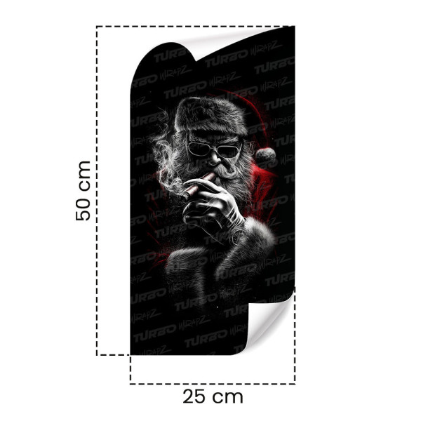 Naklejka na słupek samochodowy Zły Mikołaj | TurboWrapz.com