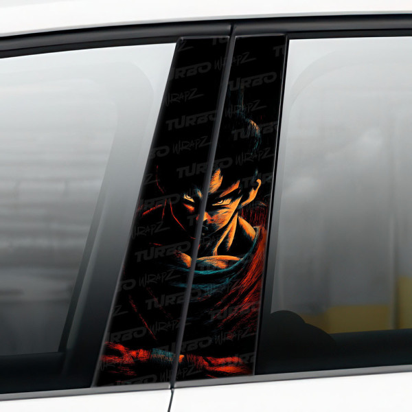 Sticker for car pillar Goku 3 | TurboWrapz.com
