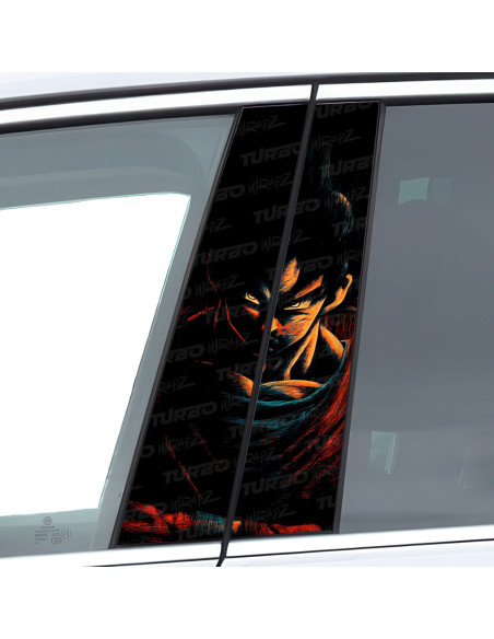 Sticker for car pillar Goku 3 | TurboWrapz.com