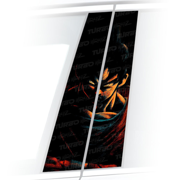 Sticker for car pillar Goku 3 | TurboWrapz.com