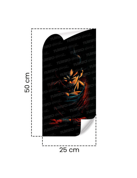 Sticker for car pillar Goku 3 | TurboWrapz.com