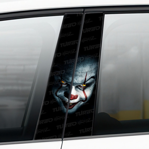 Naklejka na słupek samochodowy Klaun | TurboWrapz.com