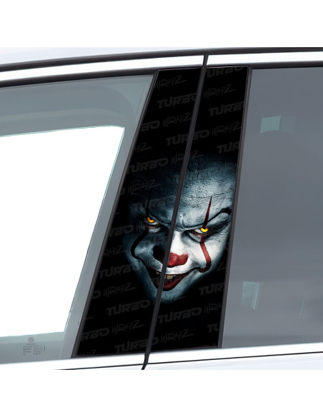 Naklejka na słupek samochodowy Klaun | TurboWrapz.com