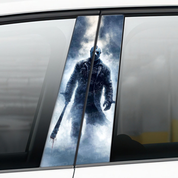 Naklejka na słupek samochodowy Jason Voorhees 2 - Piątek trzynastego | TurboWrapz.com