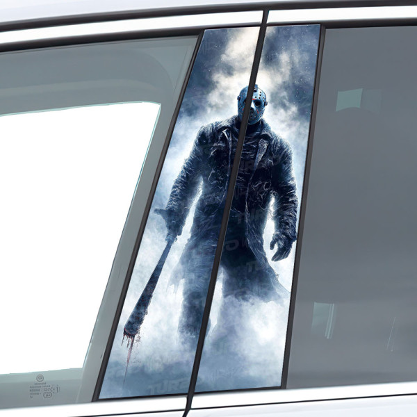 Naklejka na słupek samochodowy Jason Voorhees 2 - Piątek trzynastego | TurboWrapz.com