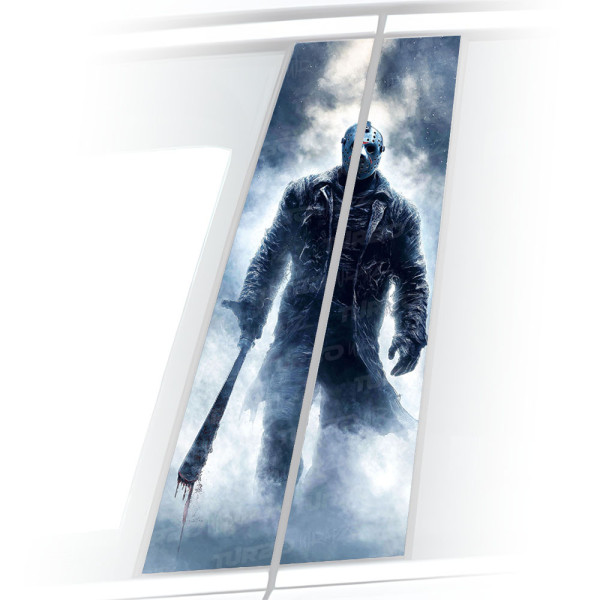 Naklejka na słupek samochodowy Jason Voorhees 2 - Piątek trzynastego | TurboWrapz.com