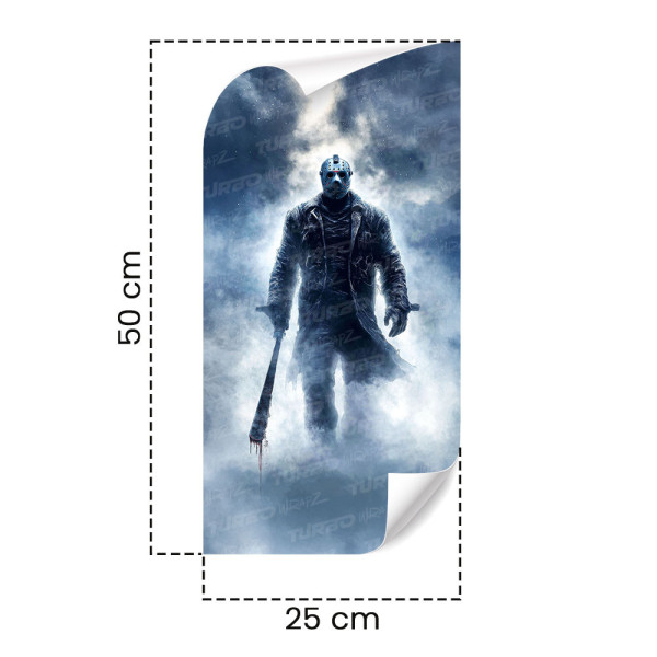 Naklejka na słupek samochodowy Jason Voorhees 2 - Piątek trzynastego | TurboWrapz.com