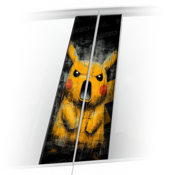 Sticker for car pillar Wkurzony Pikachu | TurboWrapz.com