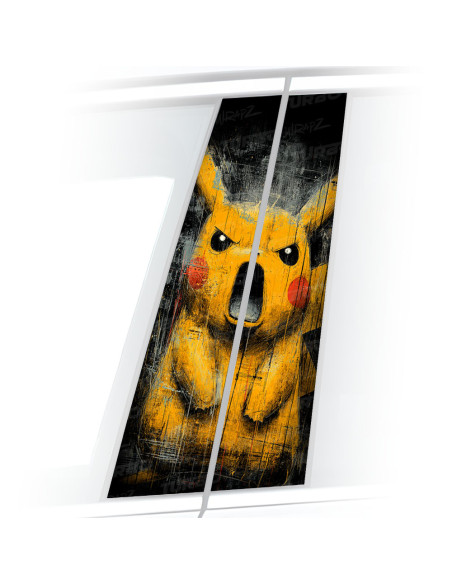Sticker for car pillar Wkurzony Pikachu | TurboWrapz.com