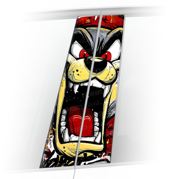 Sticker for car pillar Diabeł Tasmański | TurboWrapz.com