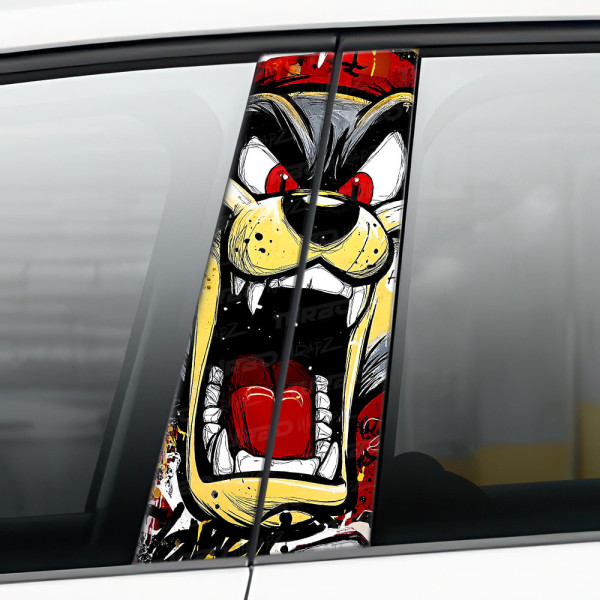 Sticker for car pillar Diabeł Tasmański | TurboWrapz.com