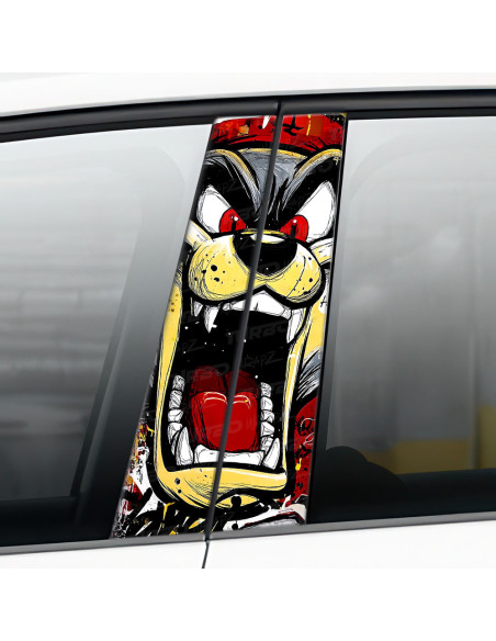 Sticker for car pillar Diabeł Tasmański | TurboWrapz.com