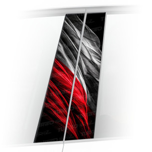 Polska - flaga 2 - Naklejka na słupek samochodowy