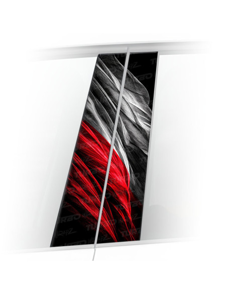 Naklejka na słupek samochodowy Polska - flaga 2 | TurboWrapz.com