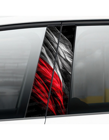 Naklejka na słupek samochodowy Polska - flaga 2 | TurboWrapz.com