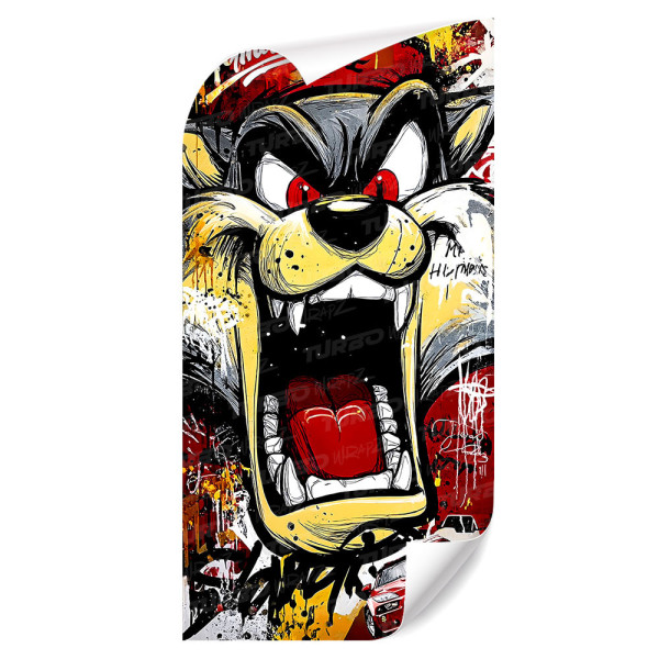 Sticker for car pillar Diabeł Tasmański | TurboWrapz.com