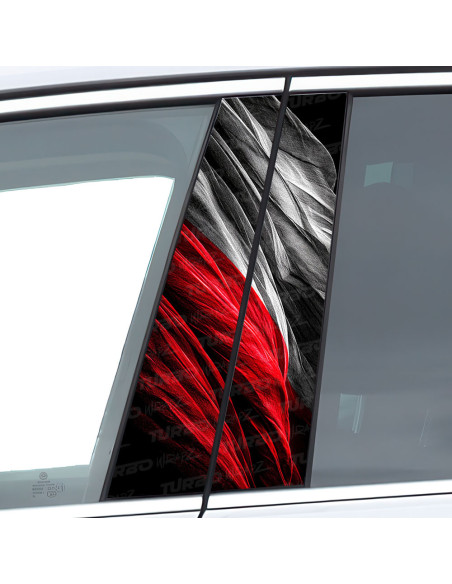 Naklejka na słupek samochodowy Polska - flaga 2 | TurboWrapz.com